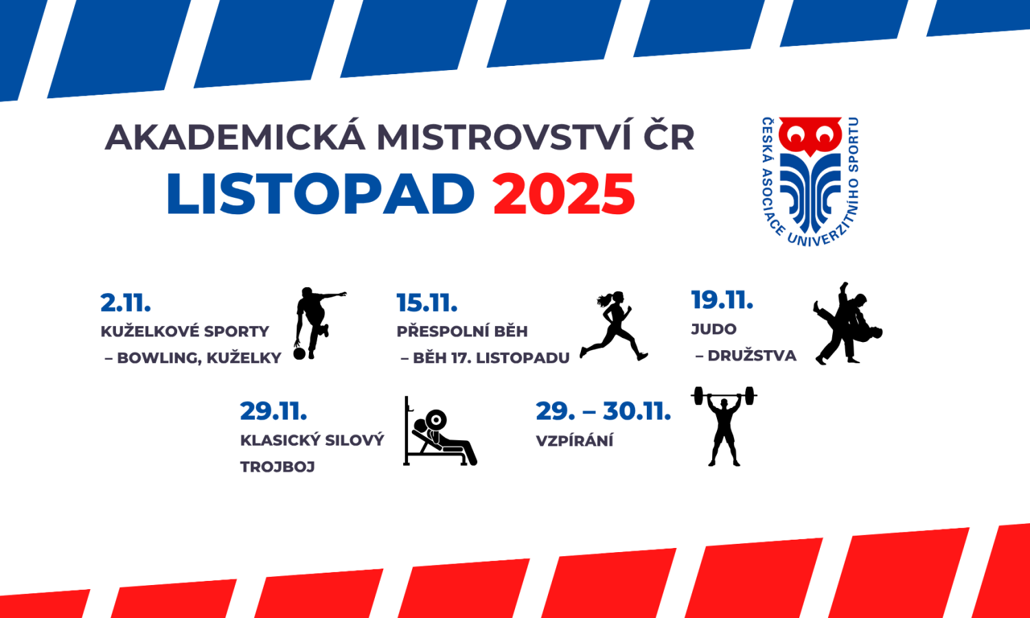 Akademická mistrovství ČR - listopad 2025