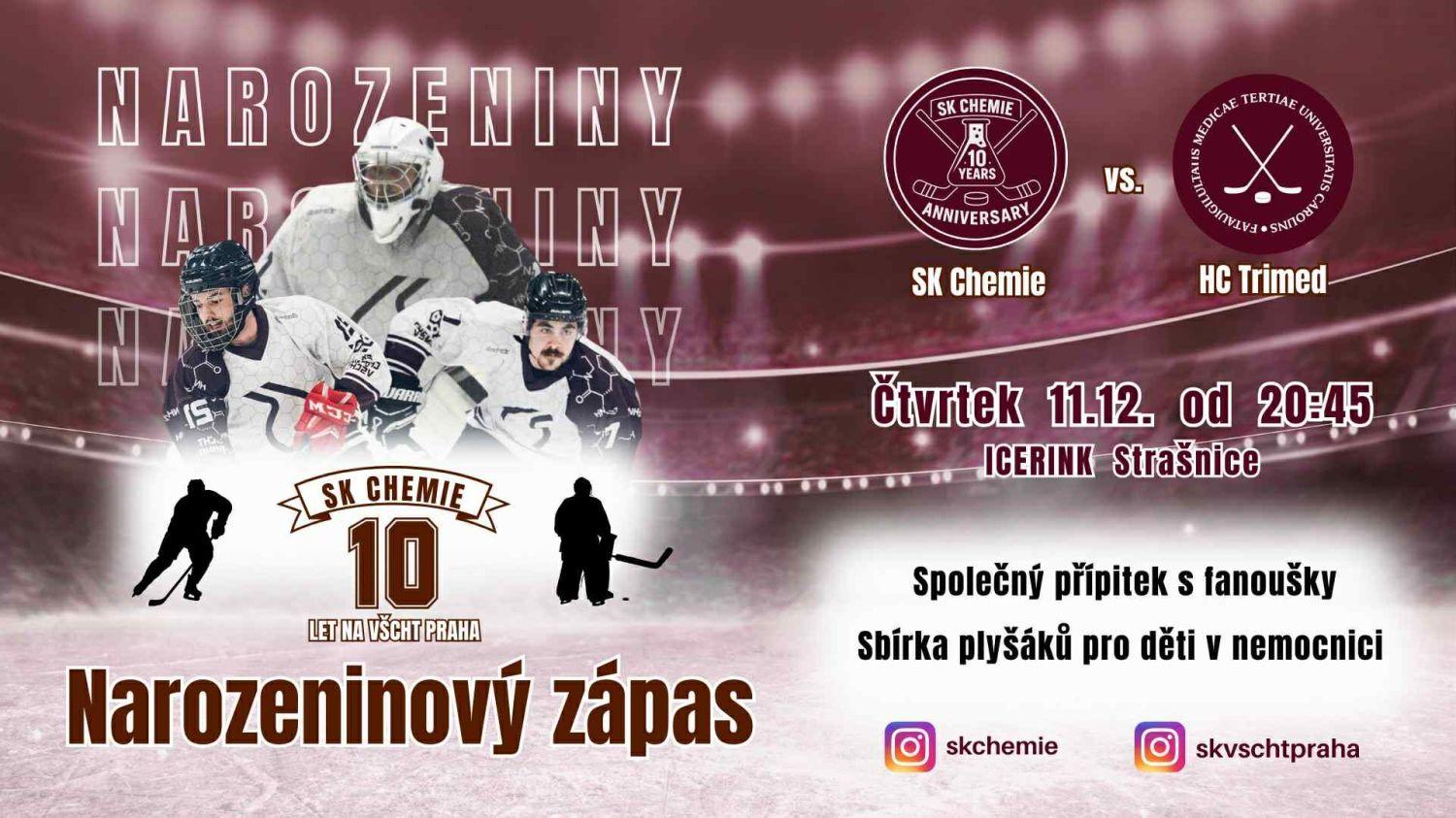 Narozeninový zápas hokejistů VŠCHT